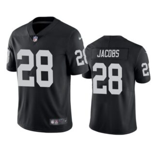 Men's #28 Josh Jacobs Las Vegas Raiders Vapor Limited Jersey Stitched Black