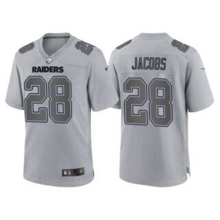 Youth Las Vegas Raiders Josh Jacobs Gray Atmosphere Fashion Stitched Jersey