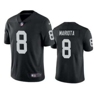 Men's #8 Marcus Mariota Las Vegas Raiders Vapor Limited Jersey Stitched Black