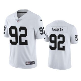 Men's #92 Solomon Thomas Las Vegas Raiders Vapor Limited Jersey Stitched White