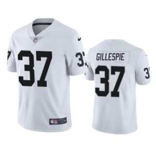 Men's #37 Tyree Gillespie Las Vegas Raiders Vapor Limited Jersey Stitched White