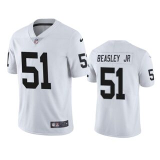 Men's #51 Vic Beasley Jr Las Vegas Raiders Vapor Limited Jersey Stitched White