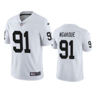 Men's #91 Yannick Ngakoue Las Vegas Raiders Vapor Limited Jersey Stitched White