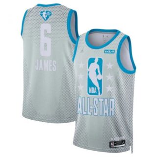 Men's Lebron James 2022 All-Star Game Swingman Stitched Jersey - Gray