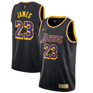 Men's LeBron James Los Angeles Lakers Basketball Jersey Black