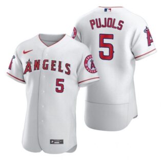 Men's Albert Pujols Los Angeles Angels Flex Base Jersey White