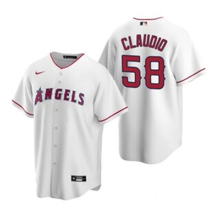 Men's Alex Claudio Los Angeles Angels Cool Base Jersey White