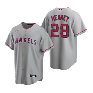 Men's Andrew Heaney Los Angeles Angels Cool Base Jersey Gray