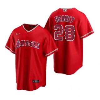 Men's Andrew Heaney Los Angeles Angels Cool Base Jersey Red
