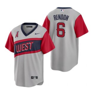 Men's #6 Anthony Rendon Los Angeles Angels Gray Road 2021 Little League Classic Jersey