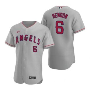 Men's Anthony Rendon Los Angeles Angels Flex Base Jersey Gray