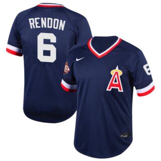 Men's Anthony Rendon Los Angeles Angels 1970 Throwback Jersey - Stitched Navy