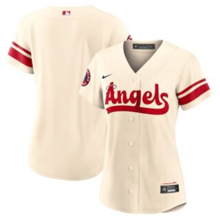 Women's Los Angeles Angels Blank 2022 City Connect Cream Stitched Jersey