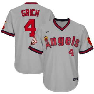 Men's Bobby Grich Los Angeles Angels 1970 Throwback Jersey - Stitched Gray