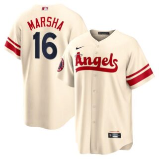Youth Los Angeles Angels Brandon Marsha 2022 City Connect Cream Stitched Jersey
