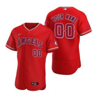 Men's Custom Los Angeles Angels Flex Base Jersey Red