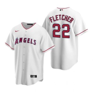 Men's David Fletcher Los Angeles Angels Cool Base Jersey White