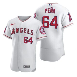 Men's Felix Pena Los Angeles Angels Flex Base Jersey White