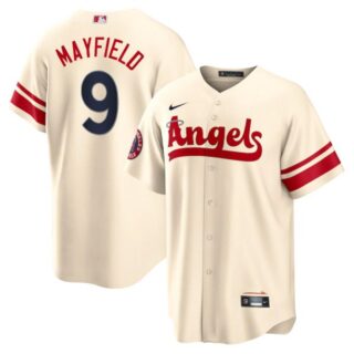 Youth Los Angeles Angels Jack Mayfield 2022 City Connect Cream Stitched Jersey