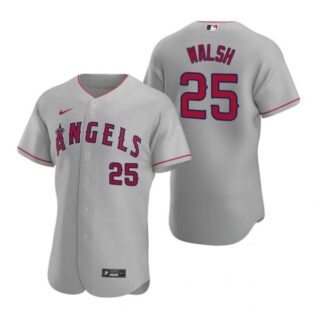 Men's Jared Walsh Los Angeles Angels Flex Base Jersey Gray