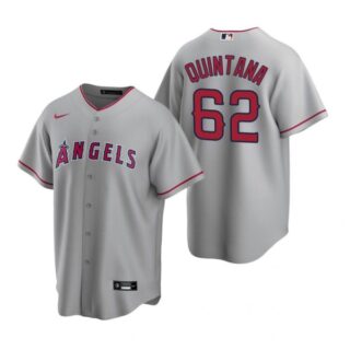 Men's Jose Quintana Los Angeles Angels Cool Base Jersey Gray