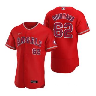 Men's Jose Quintana Los Angeles Angels Flex Base Jersey Red