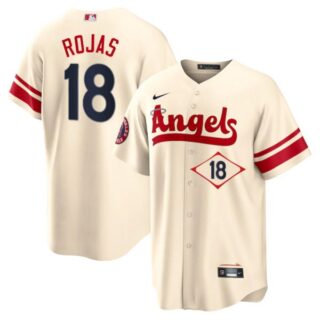 Men's Los Angeles Angels Jose Rojas City Connect Special Edition Cream Stitched Jersey