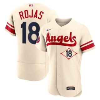 Men's Flex Base Los Angeles Angels Jose Rojas 2022 City Connect Cream Stitched Jersey