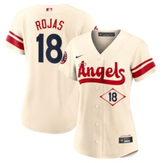 Women's Los Angeles Angels Jose Rojas City Connect Special Edition Cream Stitched Jersey