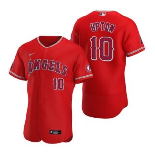 Men's Justin Upton Los Angeles Angels Flex Base Jersey Red