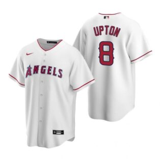 Men's Justin Upton Los Angeles Angels Cool Base Jersey White