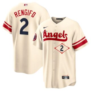 Men's Los Angeles Angels Luis Rengifo City Connect Special Edition Cream Stitched Jersey