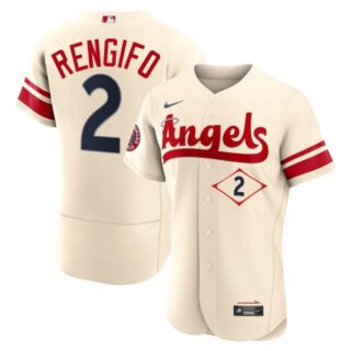 Men's Flex Base Los Angeles Angels Luis Rengifo 2022 City Connect Cream Stitched Jersey