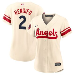 Women's Los Angeles Angels Luis Rengifo 2022 City Connect Cream Stitched Jersey