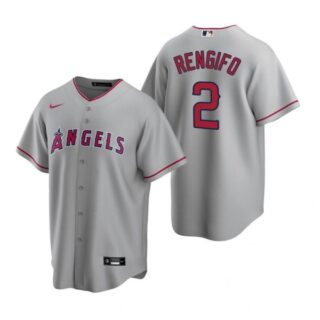 Men's Luis Rengifo Los Angeles Angels Cool Base Jersey Gray