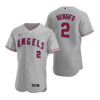 Men's Luis Rengifo Los Angeles Angels Flex Base Jersey Gray
