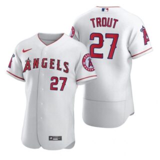 Men's Mike Trout Los Angeles Angels Flex Base Jersey White