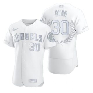 Men's Nolan Ryan Los Angeles Angels Flex Base Jersey White Award