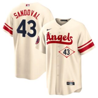 Men's Los Angeles Angels Patrick Sandoval City Connect Special Edition Cream Stitched Jersey