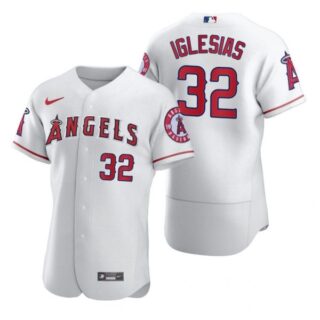 Men's Raisel Iglesias Los Angeles Angels Flex Base Jersey White