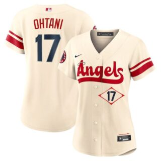 Women's Los Angeles Angels Shohei Ohtani City Connect Special Edition Cream Stitched Jersey