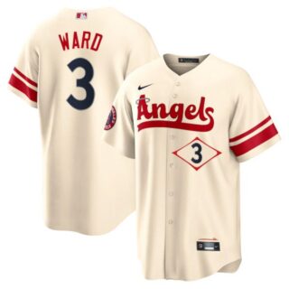 Men's Los Angeles Angels Taylor Ward City Connect Special Edition Cream Stitched Jersey