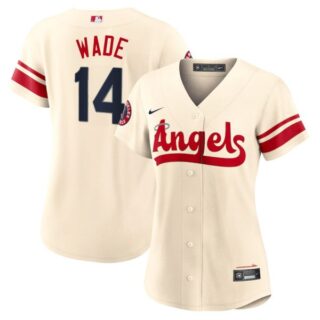 Women's Los Angeles Angels Tyler Wade 2022 City Connect Cream Stitched Jersey