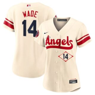 Women's Los Angeles Angels Tyler Wade City Connect Special Edition Cream Stitched Jersey