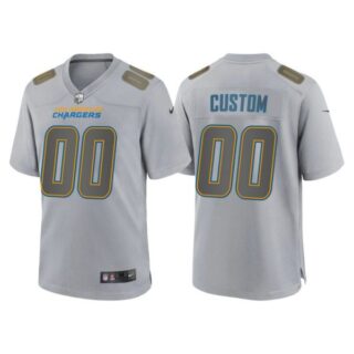 Youth Los Angeles Chargers Custom Gray Atmosphere Fashion Stitched Jersey