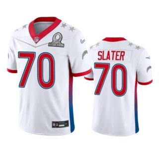 Men's Rashawn Slater Los Angeles Chargers 2022 AFC Pro Bowl Stitched Jersey White