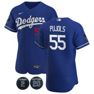 Men's Los Angeles Dodgers Albert Pujols Flex Base Jersey - Stitched Royal