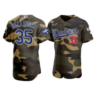 Men's Los Angeles Dodgers #35 Cody Bellinger Flex Base Jersey Stitched Camo