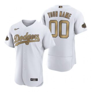 Men's Flex Base Custom Los Angeles Dodgers 2022 MLB All-Star Game White Stitched Jersey