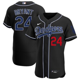 Men's - Flex Base Kobe Bryant Los Angeles Dodgers Black Fashion Jersey Stitched